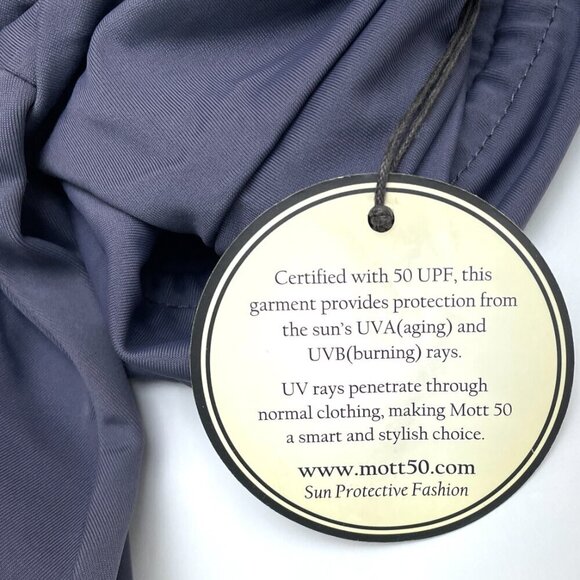 NEW Mott50 Grey Sun Protective Swim Dress UPF 50 Long Sleeves Zipper Front XL - Picture 9 of 11